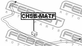Tuleja stabilizatora przedniego Febest CHSB-MATF
