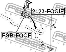 Втулка стабілізатора переднього Febest FSB-FOCF