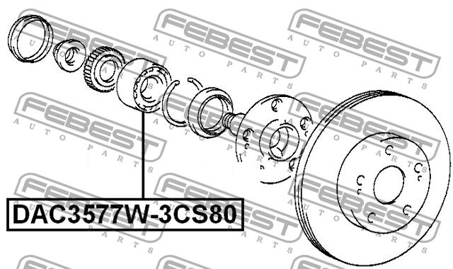 Febest Front wheel bearing – price 88 PLN