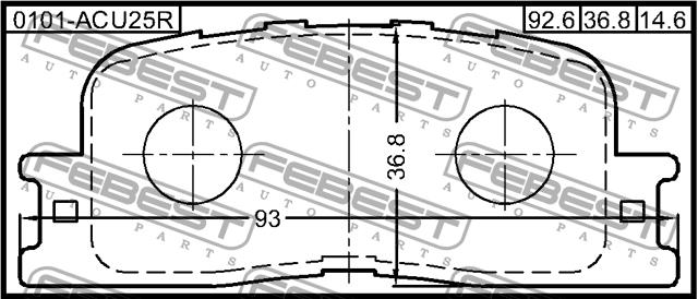 Febest 0101-ACU25R Klocki hamulcowe, zestaw 0101ACU25R: Dobra cena w Polsce na 2407.PL - Kup Teraz!