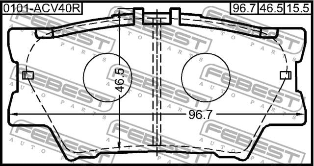 Febest 0101-ACV40R Brake Pad Set, disc brake 0101ACV40R: Buy near me in Poland at 2407.PL - Good price!