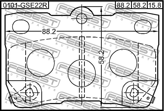 Febest 0101-GSE22R Brake Pad Set, disc brake 0101GSE22R: Buy near me in Poland at 2407.PL - Good price!