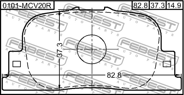 Febest 0101-MCV20R Brake Pad Set, disc brake 0101MCV20R: Buy near me in Poland at 2407.PL - Good price!