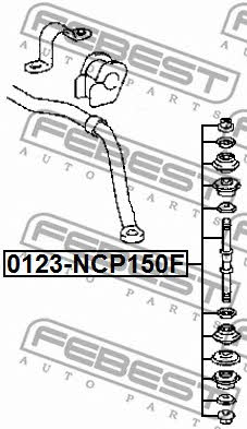 Łącznik stabilizatora przedniego Febest 0123-NCP150F