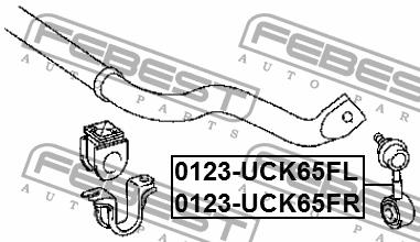 Febest Front Left stabilizer bar – price 65 PLN