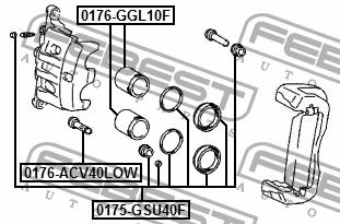 Febest Repair Kit, brake caliper – price 64 PLN