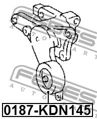 Febest V-ribbed belt tensioner (drive) roller – price 103 PLN