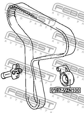Febest Tensioner pulley, timing belt – price 85 PLN