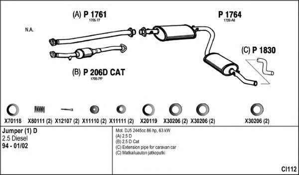 Fenno CI112 Exhaust system CI112: Buy near me in Poland at 2407.PL - Good price!