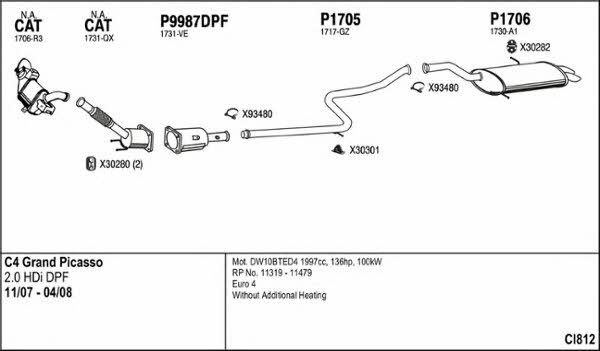  CI812 Exhaust system CI812: Buy near me in Poland at 2407.PL - Good price!