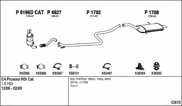  CI815 Exhaust system CI815: Buy near me in Poland at 2407.PL - Good price!