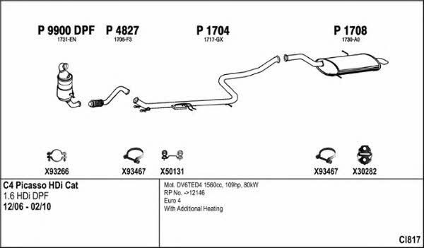  CI817 Exhaust system CI817: Buy near me in Poland at 2407.PL - Good price!