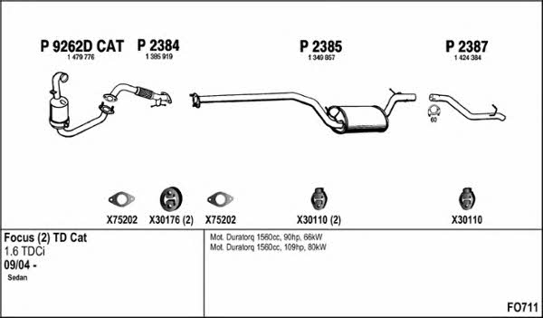  FO711 Exhaust system FO711: Buy near me in Poland at 2407.PL - Good price!