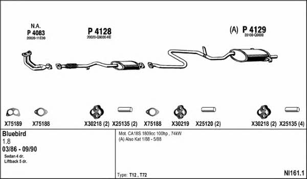  NI161.1 Exhaust system NI1611: Buy near me in Poland at 2407.PL - Good price!