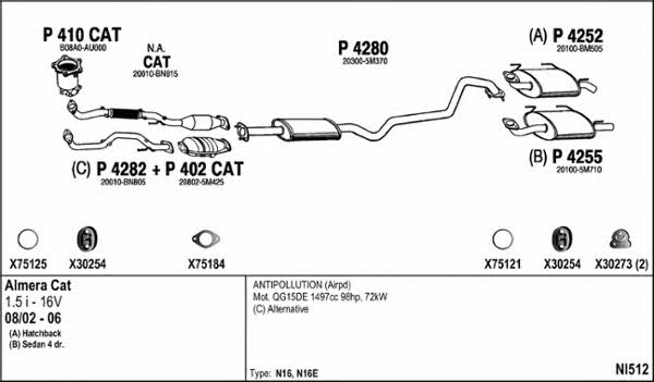 Fenno NI512 Exhaust system NI512: Buy near me in Poland at 2407.PL - Good price!