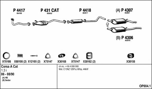  OP004.1 Exhaust system OP0041: Buy near me in Poland at 2407.PL - Good price!