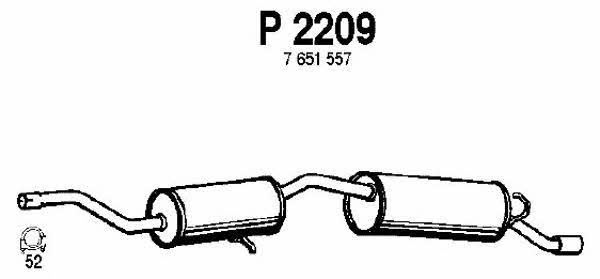 Fenno P2209 Tłumik, część tylna P2209: Dobra cena w Polsce na 2407.PL - Kup Teraz!