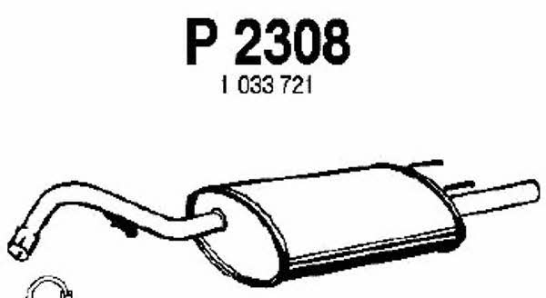 Fenno P2308 Глушитель, задняя часть P2308: Отличная цена - Купить в Польше на 2407.PL!