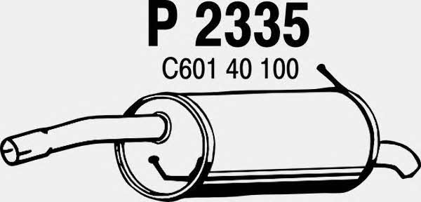 Fenno P2335 Глушник, задня частина P2335: Приваблива ціна - Купити у Польщі на 2407.PL!