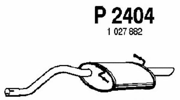Fenno P2404 Глушитель, задняя часть P2404: Отличная цена - Купить в Польше на 2407.PL!
