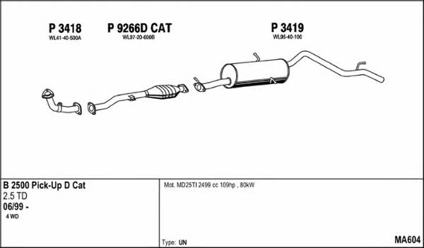  MA604 Abgasanlage MA604: Kaufen Sie zu einem guten Preis in Polen bei 2407.PL!