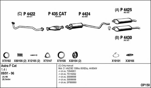  OP150 Exhaust system OP150: Buy near me in Poland at 2407.PL - Good price!