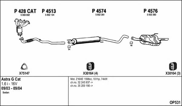  OP531 Abgasanlage OP531: Kaufen Sie zu einem guten Preis in Polen bei 2407.PL!