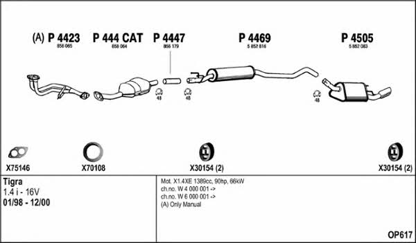  OP617 Abgasanlage OP617: Kaufen Sie zu einem guten Preis in Polen bei 2407.PL!