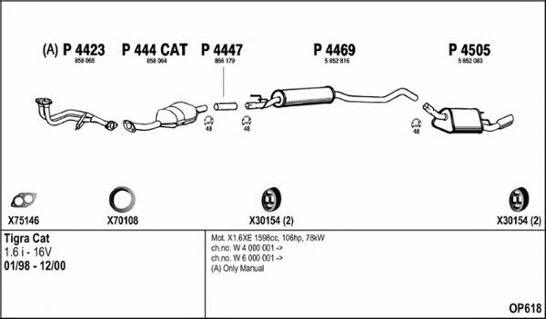  OP618 Abgasanlage OP618: Kaufen Sie zu einem guten Preis in Polen bei 2407.PL!