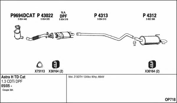  OP718 Система випуску відпрацьованих газів OP718: Приваблива ціна - Купити у Польщі на 2407.PL!