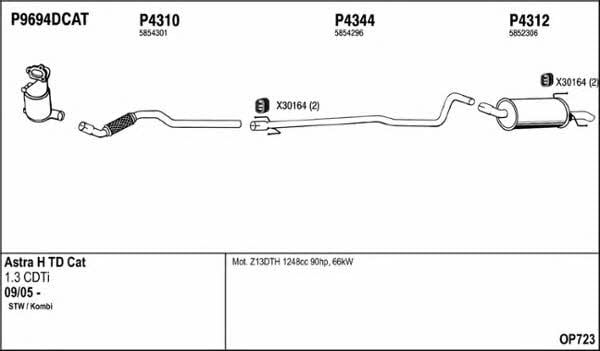 Fenno OP723 Exhaust system OP723: Buy near me in Poland at 2407.PL - Good price!