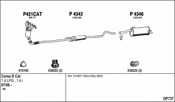 Fenno OP737 Exhaust system OP737: Buy near me in Poland at 2407.PL - Good price!