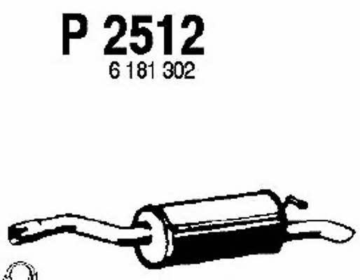 Fenno P2512 Глушитель, задняя часть P2512: Отличная цена - Купить в Польше на 2407.PL!
