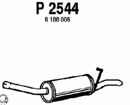 Fenno P2544 Глушитель, задняя часть P2544: Отличная цена - Купить в Польше на 2407.PL!