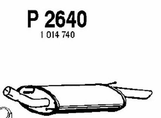 Fenno P2640 Глушитель, задняя часть P2640: Отличная цена - Купить в Польше на 2407.PL!