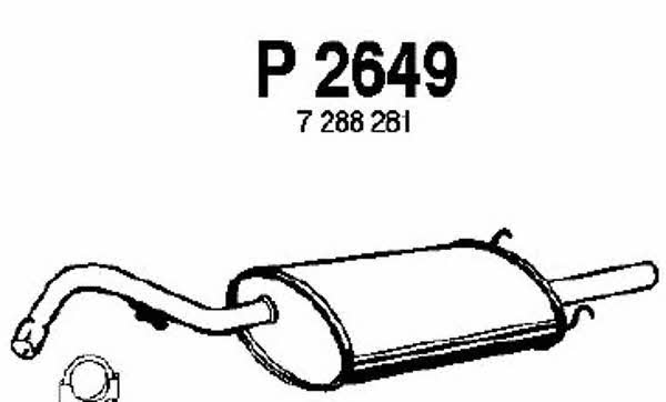 Fenno P2649 Глушитель, задняя часть P2649: Отличная цена - Купить в Польше на 2407.PL!
