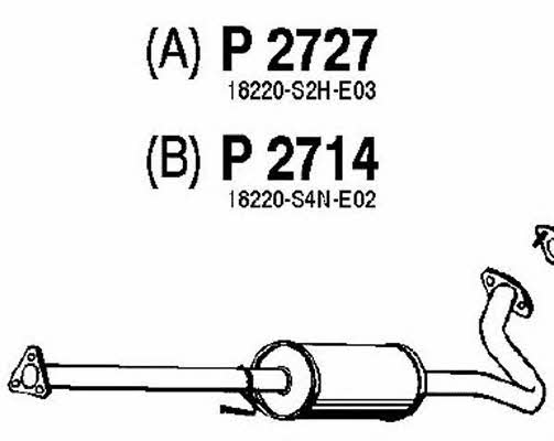 Fenno P2727 Глушитель, средняя часть P2727: Отличная цена - Купить в Польше на 2407.PL!