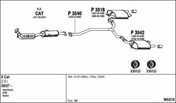 Fenno MA810 Система выпуска отработаных газов MA810: Отличная цена - Купить в Польше на 2407.PL!