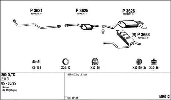 Fenno ME012 Exhaust system ME012: Buy near me in Poland at 2407.PL - Good price!