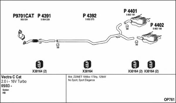 Fenno OP761 Exhaust system OP761: Buy near me in Poland at 2407.PL - Good price!