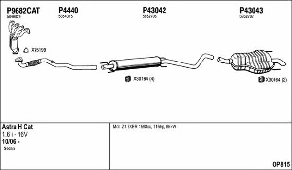 Fenno OP815 Exhaust system OP815: Buy near me in Poland at 2407.PL - Good price!