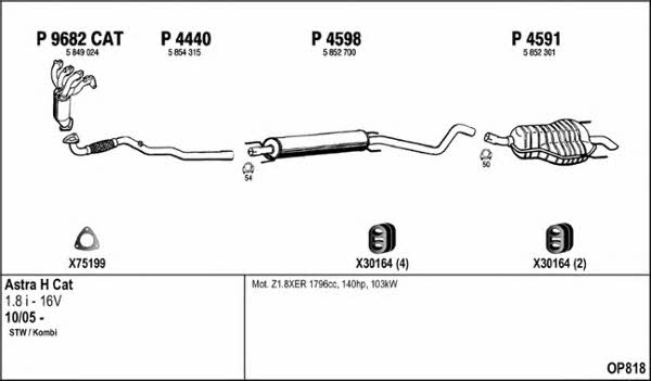 Fenno OP818 Exhaust system OP818: Buy near me in Poland at 2407.PL - Good price!