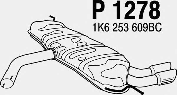 Fenno P1278 Глушитель, задняя часть P1278: Отличная цена - Купить в Польше на 2407.PL!