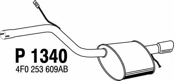 Fenno P1340 Глушитель, задняя часть P1340: Купить в Польше - Отличная цена на 2407.PL!
