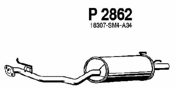 Fenno P2862 Глушитель, задняя часть P2862: Отличная цена - Купить в Польше на 2407.PL!
