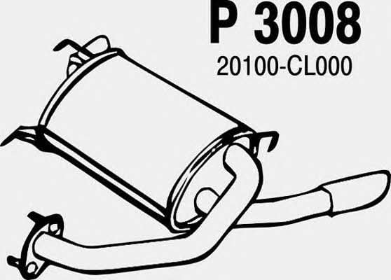 Fenno P3008 Глушитель, задняя часть P3008: Отличная цена - Купить в Польше на 2407.PL!
