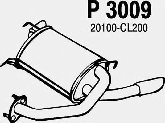 Fenno P3009 Глушитель, задняя часть P3009: Отличная цена - Купить в Польше на 2407.PL!