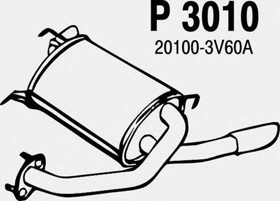 Fenno P3010 Глушитель, задняя часть P3010: Отличная цена - Купить в Польше на 2407.PL!