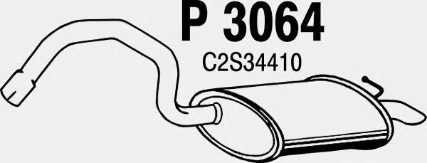 Fenno P3064 Глушитель, задняя часть P3064: Отличная цена - Купить в Польше на 2407.PL!