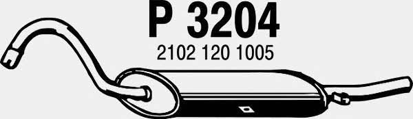 Fenno P3204 Глушитель, задняя часть P3204: Отличная цена - Купить в Польше на 2407.PL!